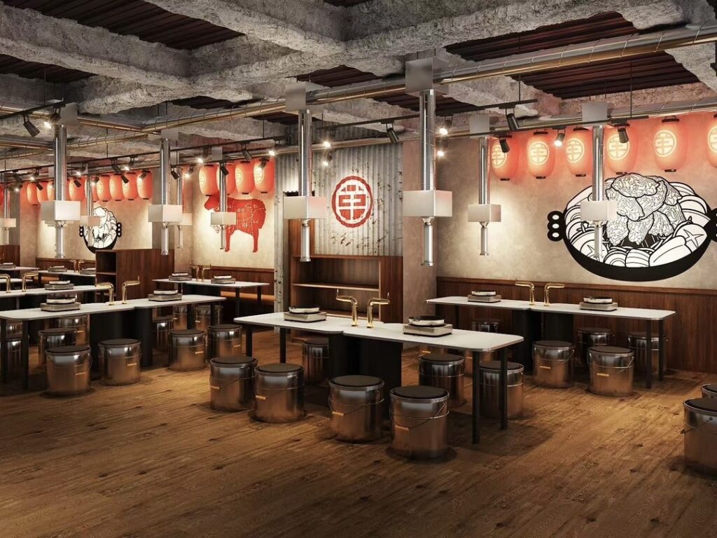 ジンギスカン酒場ラム太郎難波店の店内